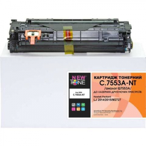 Картридж лазерный для HP LJ P2015, P2014, M2727 аналог Q7553A Black, NewTone (C.7553A-NT)