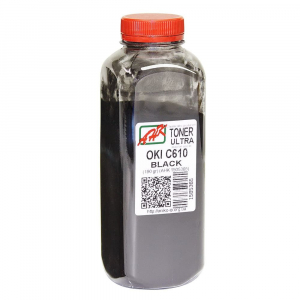 Тонер для OKI C610, бутель 190г Black (АНК, 1505365)  ULTRA COLOR