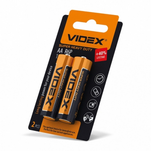 Батарейки сольові Videx R6, AA 2 шт (21158) 21158 купити в Україні | FOTOZIP