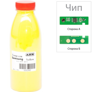 Тонер+чип АНК для Samsung SL-C430 (тонер АНК, чип АНК) бутль 30г Yellow (3202627)