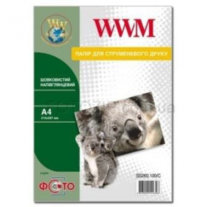Фотопапір WWM, шовковистий напівглянцевий 260g, m2, А4, 50л (SS260.50, C)