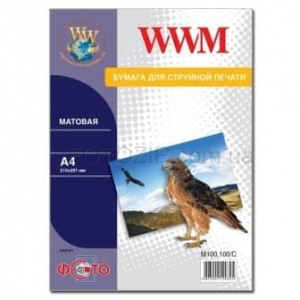 Фотопапір WWM, матовий 120g, m2, A4, 100л (M120.100)