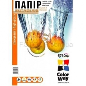 Фотопапір Colorway глянцевий 230г/м, A4 , 100л  Карт.упаковка