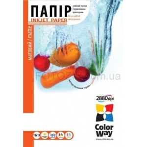 Фотопапір Colorway матовий 190г/м, 10x15 PM190-100