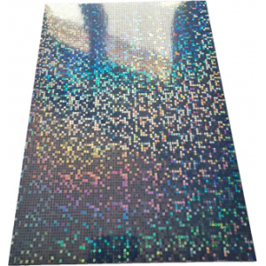 Самоклеюча плівка PET водостійка BIG BUBBLE Holografic А4, 80мкм, струм., друк, 20 арк, Galaxy