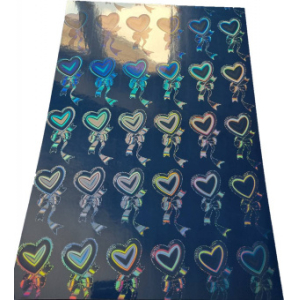 Самоклеюча плівка PET водостійка LOLE RIBBON Holografic А4, 80мкм, струм., друк, 20 арк, Galaxy