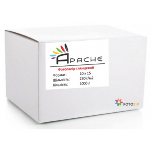 Фотопапір глянцевий 10x15, 230г, 1000 аркушів APACHE (AP-230G/1000A6)