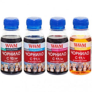 Комплект чернила wwm Canon PG510BP, CL511, C10/11SET, (4*100 г)