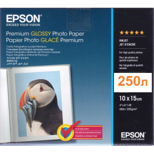 Фотопапір Epson Premium Glossy Photo Paper, 255g, 10х15, 250 аркушів