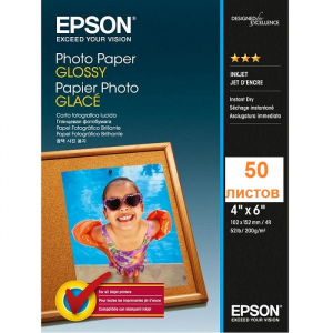 Папір Epson глянцевий, 200g/m2, 102 х 152мм, 50 аркушів