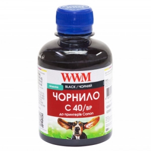 Чорнила wwm Canon PG40, 50, PGI5Bk, BCI-15 (Black Pigment) C40/BP, 200 г