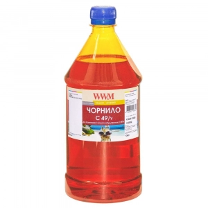 Чернила WWM для Canon G1400, G2400, G3400, GI-490Y 1000г, Yellow, Водорастворимые