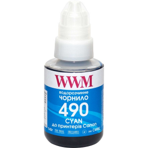 Чорнила WWM GI-490 для Canon G, 140г Cyan водорозчинні (C490C)