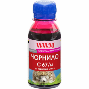 Чорнило WWM для Canon IPF-107M 100г Magenta Водорозчинні (C67 / M-2)