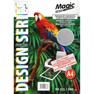 Дизайнерская фотобумага Мagic А4, Кремовый Перламутр серебряные вкрапления 260 г /м², 50л
