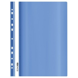 Скоросшиватель пластиковый А4 Economix E31510-02 синий, с перфорацией