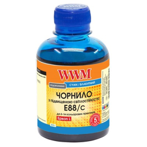 Чорнила WWM E88 для Epson L8050, L18050, 200г Cyan водорозчинні (E88/C)