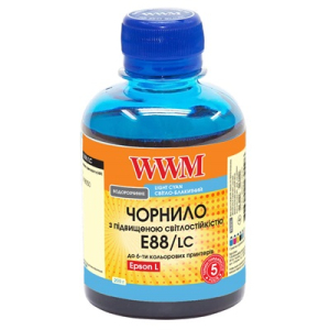 Чорнила WWM E88 для Epson L8050, L18050, 200г Light Cyan водорозчинні (E88/LC)