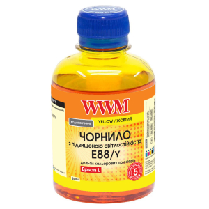 Чорнила WWM E88 для Epson L8050, L18050, 200г Yellow водорозчинні (E88/Y)