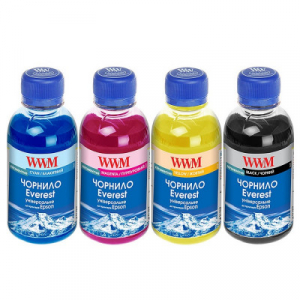 Пигментные чернила  WWM EVEREST для Epson комплект (4шт х 100г) Yellow, Magenta, Cyan, Black (EP02SET-4)