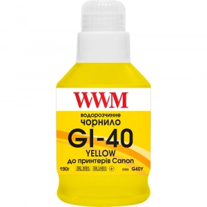 Чорнила WWM GI-40 для Canon 190г, Yellow (G40Y) G40Y купити в Україні | FOTOZIP