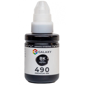 Чорнила Canon GI-490 сумісні Black Pigment 135ml, Galaxy (GAL-C490-135PB)