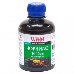 Чорнила wwm для картриджів HP 10, 13, 14, 82 (Black) H12 / BP, пігментні 200г