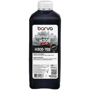 Чернила для заправки картриджа HP 305 черные пигментные Barva 1000 мл (H305-782)