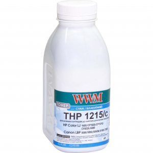 Тонер для HP CLJ CP1215,CP1515,CM1312 бутль 40г Cyan WWM THP 1215 (HP1215C)