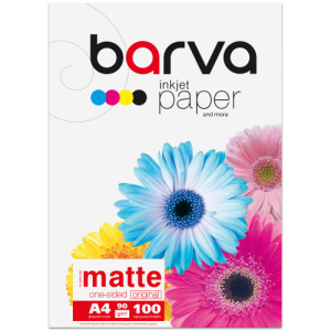 Фотобумага матовая А4 90 г/м, 100 листов BARVA Original (IP-A090-001)