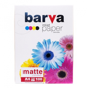 Фотобумага матовая А4 120 г/м, 100 листов BARVA Original (IP-A120-005)