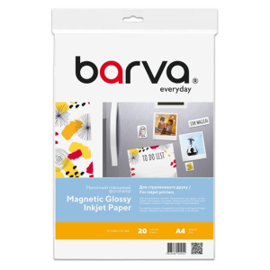 Магнітний глянцевий фотопапір А4 Barva 20л (IP-MAG-GL-144)