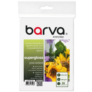 Суперглянцевая фотобумага 13x18, 260г/м2, 20 л, BARVA EVERYDAY (IP-RE260-439)