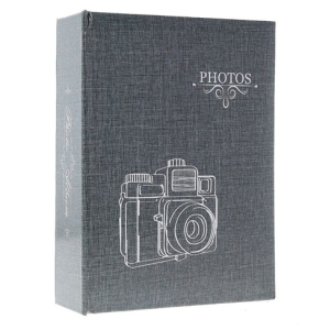 Фотоальбом 10х15 на 200 фото, прошиті сторінки CAMERA-2 grey KD46200