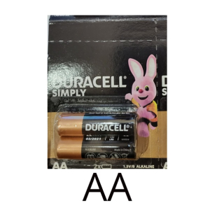 Батарейки DURACELL Alkaline LR06 AA Blister 2 штуки