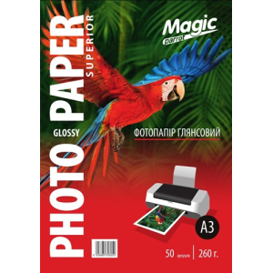 Фотопапір Magic Superior A3 глянцевий 260г/м, 50 листів