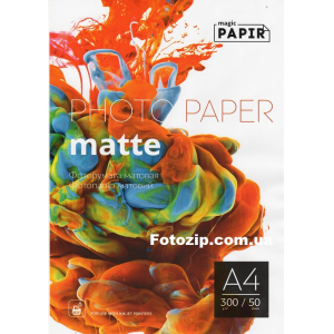 Матовий фотопапір PAPIR A4 300 г/м, 50 аркушів