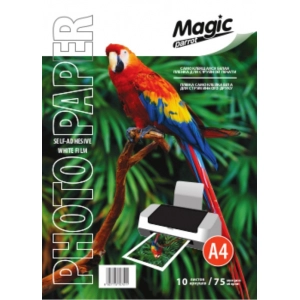 Самоклеящаяся белая пленка Magic для струйной печати, 75 мкм, А4, 10л