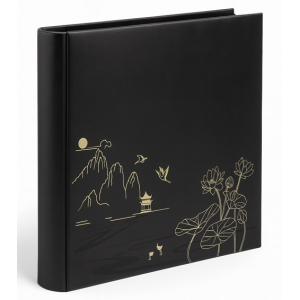 Фотоальбом 10х15 на 500 фото, LOTUS POND BLACK