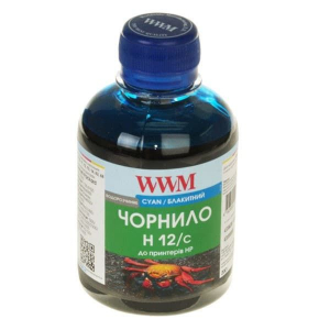 Чорнила wwm HP 10, 11, 12, 13, 14, 82 (Cyan) H12/C, 200г