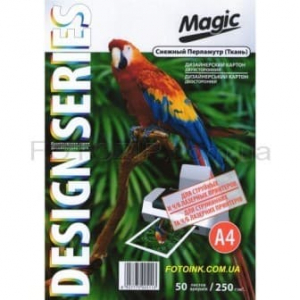 Дизайнерская фотобумага Мagic А4, двухсторонняя Снежный  Перламутр ( ткань)  250 г /м²,50л