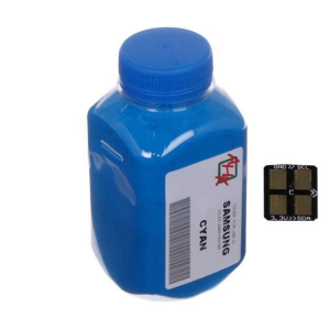 Тонер + чип SAMSUNG CLP-300 Cyan (АНК, 1500220)