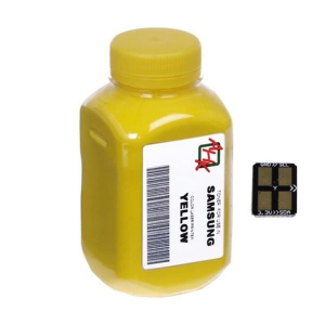 Тонер + чип SAMSUNG CLP-300 Yellow (АНК,1500240)