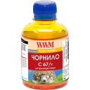 Чорнило WWM для Canon IPF-107Y 200г Yellow Водорозчинні (C67 / Y)