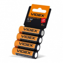 Батарейки сольові Videx R6, AA 4 шт