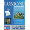 Самоклеящиеся пленки LOMOND для струйной печати (прозрачная) А4, 25лис. Код  2700003