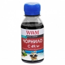 Чернила WWM C49 для Canon GI-490BK, 100г Black Пигментные