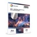 Самоклеюча плівка PET водостійка SILVER глянцева А4, 80мкм, струм, друк, 20 арк, Galaxy A4SFILM20-Silver A4S.FILM20-Silver | FOTOZIP