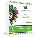 Фотопапір матовая А4, 108г, 100 аркушів APACHE (AP-108M100A4) AP-108M/100A4 купити в Україні | FOTOZIP