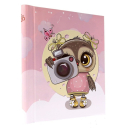 Фотоальбом самоклеючий 40 сторінок DRS20 CAMERA OWL PINK